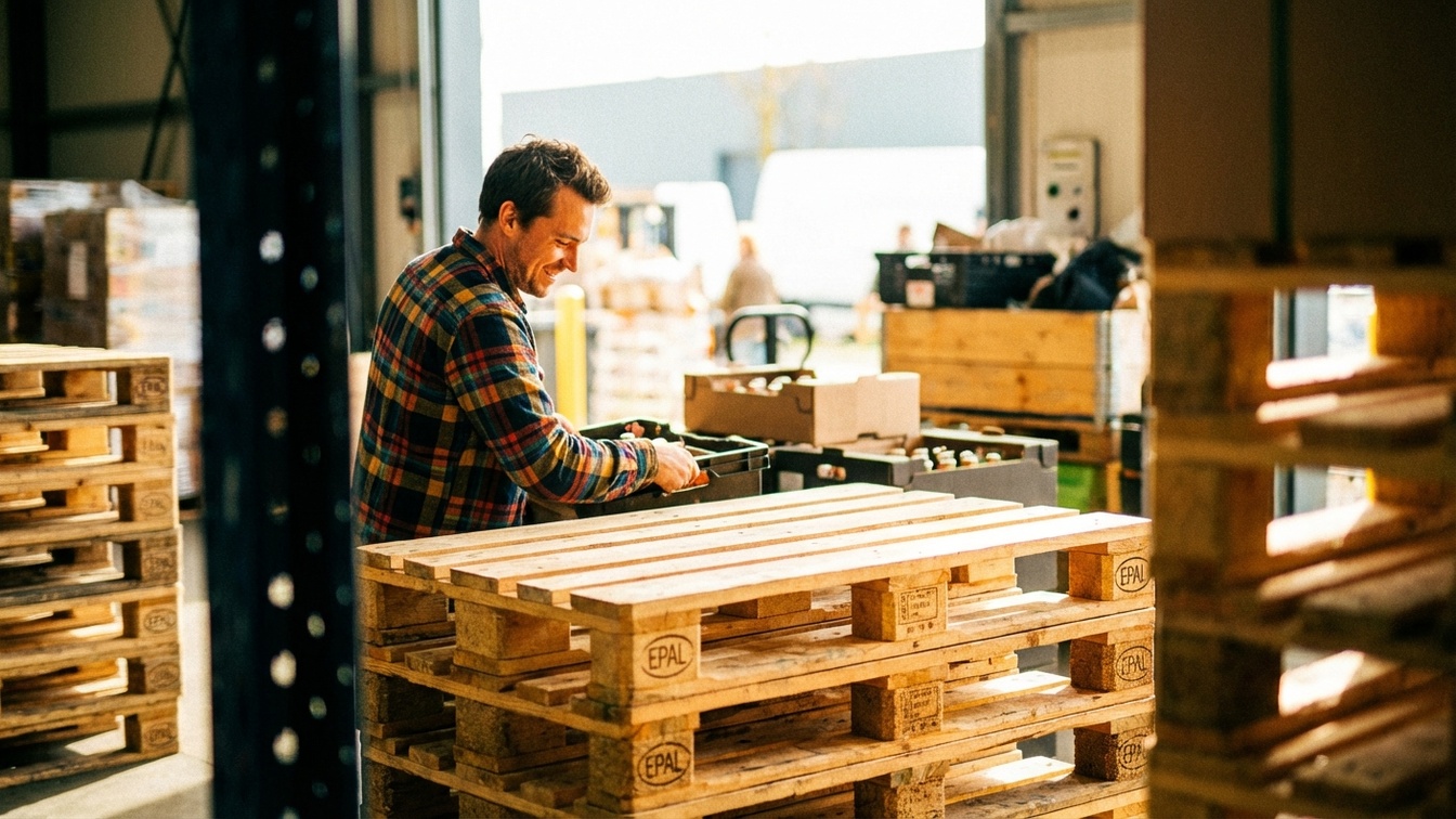 Palette Europe : pourquoi ce format domine la logistique